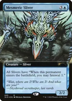 Mesmeric Sliver - Foil Extended Art Secret Lair NM MTG - Image 1