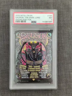 2023 MAGIC THE GATHERING THE LORD OF THE RINGS FOIL SAURON THE DARK LORD PSA 7 - Image 1