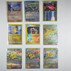 Pokemon TCG 9 Card Lot - EX Holo Foil - Machoke, Dragonite, Pikachu, Eeveelusion - Image 1