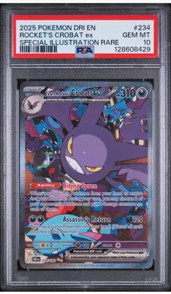 Rocket'S Crobat Ex Pokemon Dri En-Destined Rivals 234 NM PSA 10 - Image 1