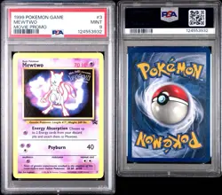 1999 POKEMON GAME MOVIE #3 MEWTWO MOVIE PROMO PSA 9 - Image 3