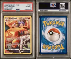 CHARIZARD 2022 POKEMON SWORD & SHIELD LOST ORIGIN #TG03/TG30 PSA FULL ART - Image 3