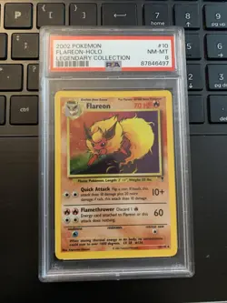 Pokemon Flareon Holo Legendary Collection 10/110 PSA 8 WOTC 2002 - Image 1
