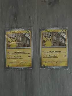 2x Pokemon TCG Pikachu At The Museum Jumbo Promo National History - Image 1