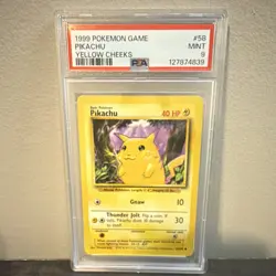 Pokemon TCG Pikachu Yellow Cheeks Base Set 1999 #058/102 PSA 9 Regular Common - Image 1