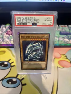 2015 YU-GI-OH BLUE EYES WHITE DRAGON WORLD CHAMPIONSHIP PROMO #JPP01 PSA 10 - Image 1