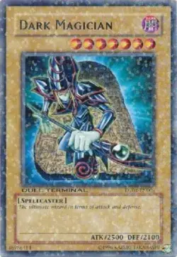 *** DARK MAGICIAN *** DUEL TERMINAL RARE DT01-EN002 (LP) YUGIOH! - Image 1
