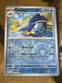 Clawitzer 050/198 Sv01: Scarlet & Violet Base Set Reverse Holo Pokemon Card - Image 1