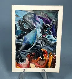 Mega Charizard X ex 125/094 Phantasmal Flames Original ACEO Art Card 1/1 - Image 2