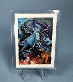 Mega Charizard X ex 125/094 Phantasmal Flames Original ACEO Art Card 1/1 - Image 4
