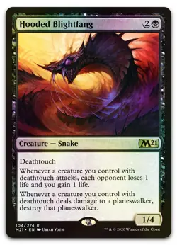 Hooded Blightfang #104 (Foil) (NM) Core Set 2021 M21 Magic MTG - Image 1