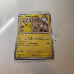 Pikachu Promo Card At The Museum Pokemon Card Sealed Jumbo - Image 1