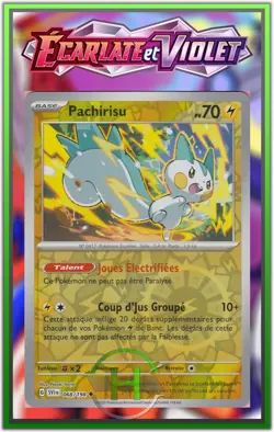 Pachirisu Reverse - EV1:Ecarlate et Violet - 068/198 - Carte Pokemon FR Neuve - Image 1
