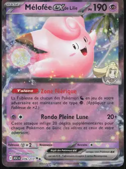 Carte Pokemon Melofee-ex de Lilie 076/217 Heros Transcendants Francais - Image 1