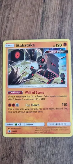 Stakataka - Pokemon TCG - Damaged - Promo - Roaring Skies - Free UK P&P - Image 1