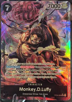 Monkey D. Luffy Alternate Art OP04-090 Super Rare Foil Kingdoms of Intrigue - Image 1