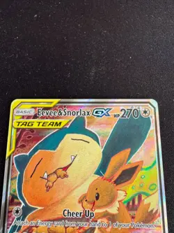 Eevee & Snorlax GX - POKEMON CARD Black Star Promo Sun Moon Tag Team SM169 NM - Image 4