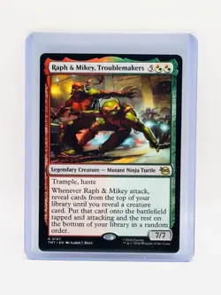 Raph & Mikey, Troublemakers - 167 - TMT - NM - MTG Magic the Gathering - Image 1