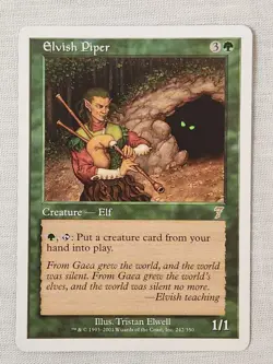 NM Elvish Piper 7th Edition Mtg Magic the Gathering - Image 1