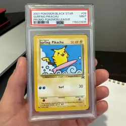 Pokemon TCG Surfing Pikachu 28 Black Star Promo PSA MINT 9 - Image 1