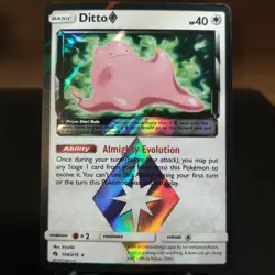 Ditto Prism Star 154/214 LP/NM Holo Lost Thunder Foil SM Pokemon TCG Set Card - Image 1
