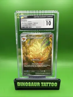 CGC 10 Ninetales 199/197 2023 Pokemon SV03: Obsidian Flames EN Illustration Rare - Image 1
