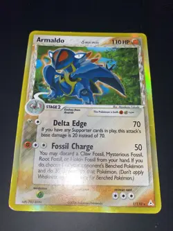 Pokemon TCG Armaldo EX Holon Phantoms 1 Holo Holo Rare - Image 1