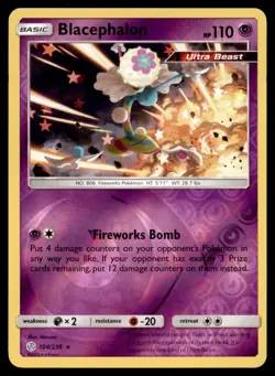 Blacephalon 104/236 Holo Rare Cosmic Eclipse Pokemon Reverse Holo Near Mint - Image 1