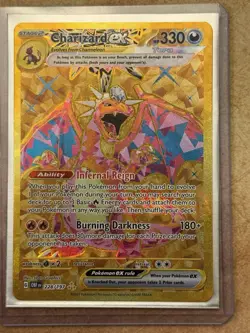 Charizard ex Gold Secret Rare 228/197 SV03 Obsidian Flames Pokemon NM/Mint - Image 2