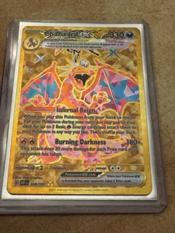 Charizard ex Gold Secret Rare 228/197 SV03 Obsidian Flames Pokemon NM/Mint - Image 3