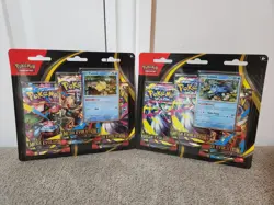 2x Pokemon TCG Mega Evolution Triple Booster Pack Blister Golduck & Psyduck - Image 1