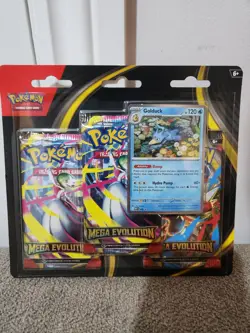 2x Pokemon TCG Mega Evolution Triple Booster Pack Blister Golduck & Psyduck - Image 4