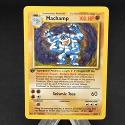 Pokemon TCG Machamp Base Set 8/102 Holo 1st Edition Holo Rare LP (A) - Image 1