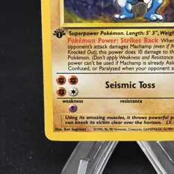 Pokemon TCG Machamp Base Set 8/102 Holo 1st Edition Holo Rare LP (A) - Image 4