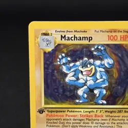Pokemon TCG Machamp Base Set 8/102 Holo 1st Edition Holo Rare LP (A) - Image 5