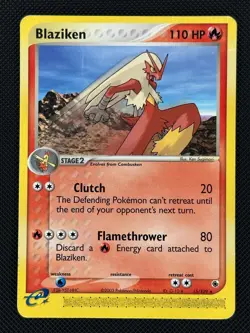 Blaziken 15/109 Rare Ruby & Sapphire Pokemon Moderately Played - Image 1