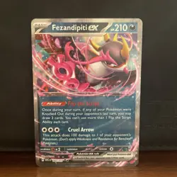 Pokemon Fezandipity ex 142/217 Ascending Heroes Double Rare Near Mint - Image 1