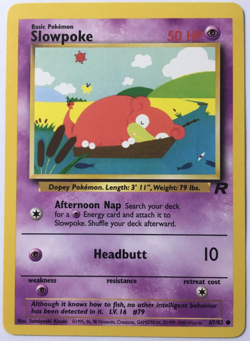 POKEMON SLOWPOKE 67/82 TEAM ROCKET COMMON NEAR MINT - Image 1