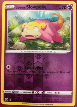 POKEMON GALARIAN SLOWPOKE 054/163 BATTLE STYLES COMMON REVERSE HOLO NEAR MINT - Image 1