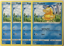 POKEMON 4X PSYDUCK 028/189 ASTRAL RADIANCE COMMON NEAR MINT-PLAYSET - Image 1