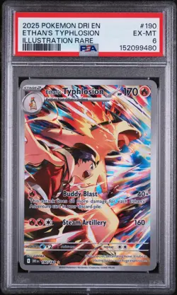 Pokemon TCG Ethan's Typhlosion 190/182 Destined Rivals Illustration Rare PSA 6 - Image 1