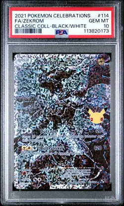 Zekrom #114/114 - PSA 10 - 2021 Celebrations Pokemon - 25th Anniversary TCG - Image 1