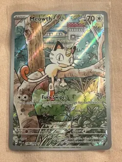 TCG Pokemon Meowth 106/094 Phantasmal Flames IR Illustration Rare English.NM 🔥 - Image 1