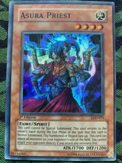Yugioh, Asura Priest, LOD-071, 1st Edition, Super Rare, LP, Yu-Gi-Oh - Image 1