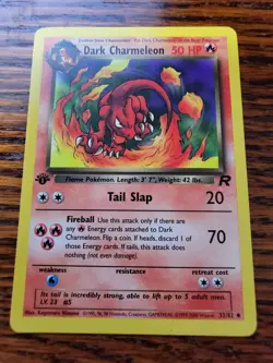 1st Edition Dark Charmeleon Non Holo WOTC Pokemon Card 32/82 Rocket Set - Image 1