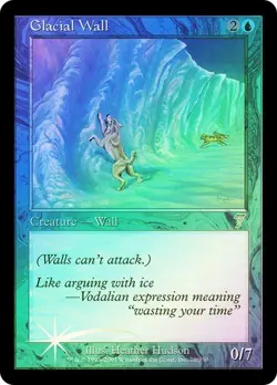 7th Edition MTG FOIL Glacial Wall Magic - Image 1