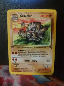 1999 Pokemon TCG Graveler #37/62 1st Edition Fossil WOTC MINTY!!! VERY CLEAN!! - Image 1