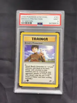 Pokemon: Gym Challenge 1st Edition Rare: Brock's Protection 101/132 PSA 9 - Image 1