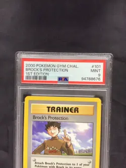 Pokemon: Gym Challenge 1st Edition Rare: Brock's Protection 101/132 PSA 9 - Image 3