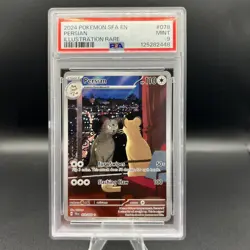 PSA 9 MINT Persian Shrouded Fable Illustration Rare 2024 Pokemon 078/064 - Image 1